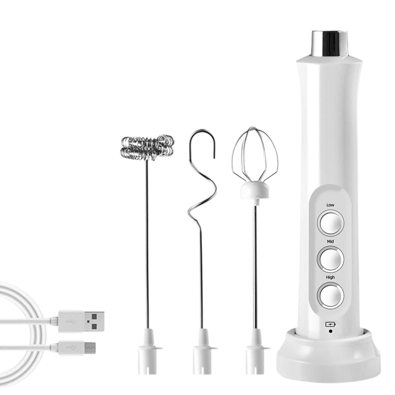 Rechargeable Frother with 3 Accessories - blendoclock